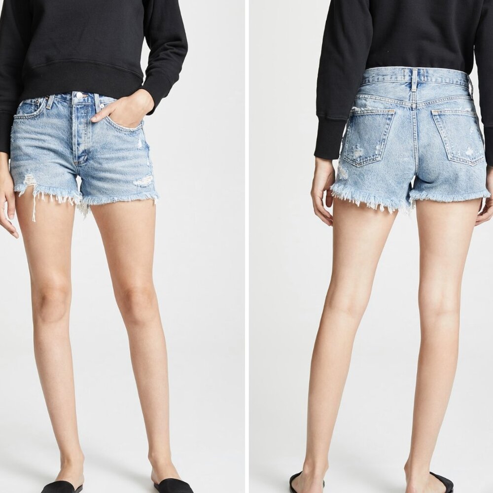 AGOLDE Parker Vintage Loose Fit Cutoff Shorts - Size 26